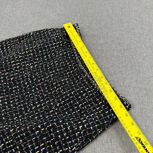 Endless Rose Tweed Skirt Black/ Multicolor Medium Gold Chain on Waistline Lined - Picture 15 of 16